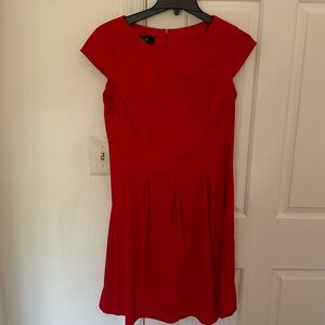 Red AGB pleated dress